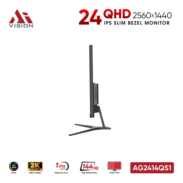  Màn hình Gaming 2K Aivision AG2414QS1 | 24 inch, QHD, 144Hz, IPS, 1ms 