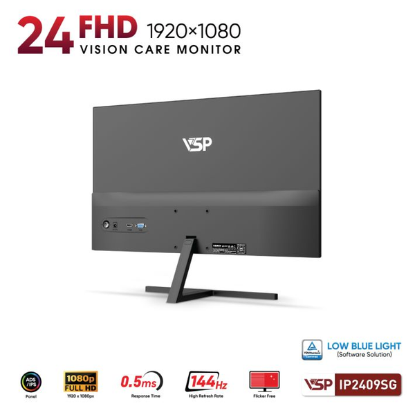  Màn hình Gaming VSP IP2409SG  | 24 inch, Full HD, IPS, 144Hz, 1ms 