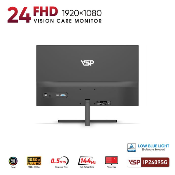  Màn hình Gaming VSP IP2409SG  | 24 inch, Full HD, IPS, 144Hz, 1ms 