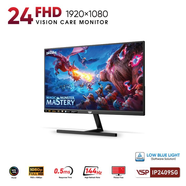  Màn hình Gaming VSP IP2409SG  | 24 inch, Full HD, IPS, 144Hz, 1ms 