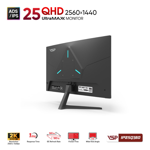  Màn hình Gaming 2K VSP IP25Q180 | 25 inch, QHD, IPS, 180Hz, 1ms MPRT 