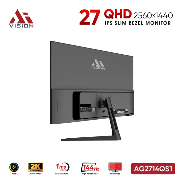  Màn hình Gaming 2K Aivision AG2714QS1 | 27 inch, QHD, 144Hz, IPS, 1ms 