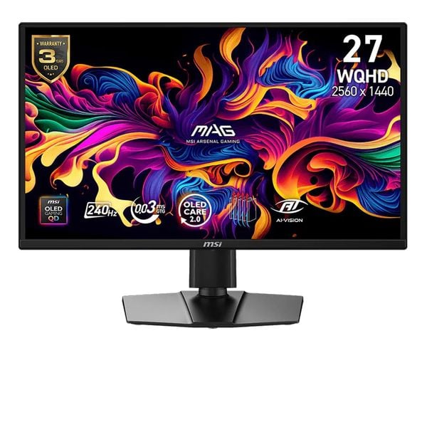  Màn hình Gaming 2K MSI MAG 272QP QD-OLED X24 | 27 inch, WQHD, QD-OLED, 240Hz, 0.03ms 