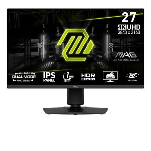 Màn hình Gaming MSI Dual 4K MAG 275UPD E14 | 27 inch, UHD 4K 144Hz / FHD 288Hz, IPS, 1ms MPRT, Adaptive-Sync