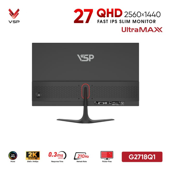  Màn hình Gaming 2K VSP G2718Q1 | 27 inch, QHD, Fast IPS, 210Hz, 0.3ms 