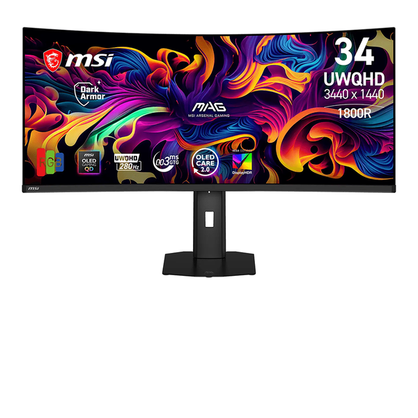 Màn hình Gaming MSI MAG 341CQP QD-OLED X28 | 34 inch, UWQHD, 280Hz, 0.03ms, QD-OLED 