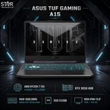  Laptop ASUS TUF Gaming A15 FA506NCG-HN390W | R7-155, 16GB DDR5, SSD 512GB NVMe, RTX 3050 4GB, RGB, 15.6" FHD 144Hz, Win 11 Home, Đen 