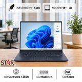  Laptop ASUS Zenbook 14 UX3405CA-ST630W | U7-255H, 16GB LPDDR5X, SSD 512GB NVMe, 14" 3K OLED 120Hz, 4C75WHrs, Win 11, Xanh 