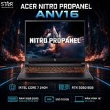  Laptop Gaming ACER Nitro Propanel ANV16-72-71T9 | Core 7-240H, 16GB DDR5, SSD 512GB NVMe, 16" WUXGA 180Hz, RTX 5060 8GB, Win 11, Đen (NH.QUNSV.001) 