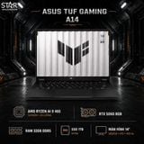  Laptop Gaming ASUS TUF Gaming A14 FA401GM-RG013W | Ryzen AI 9 465, 32GB DDR5X, 1TB NVMe, RTX 5060 8GB, 14" WQXGA 165Hz, Xám 
