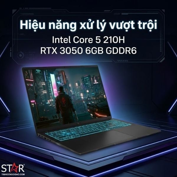  Laptop Gaming ASUS V16 V3607VJ-TK189W | Core 5-210H, 16GB DDR5, SSD 512GB NVMe, RTX 3050 6GB, 16" WUXGA 144Hz, Windows 11 Home 