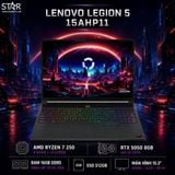  Laptop Gaming Lenovo Legion 5 15AHP11 | R7-250, 16GB DDR5, SSD 512GB NVMe, RTX 5050 8GB, 15.3" WQXGA OLED 165Hz, W11SL, Đen 