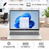  Laptop HP OmniBook 5 16-ag1066AU | Ryzen Al 7 350, 16GB LPDDR5x, SSD 512GB NVMe, AMD Graphics, 16" WUXGA Touch IPS, W11H+ Office, Bạc (BZ7S9PA) 