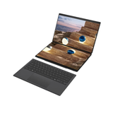  Laptop ASUS Zenbook Duo UX8407AA-SN439WS | X7-358H, 32GB LPDDR5X, SSD 512GB NVMe, 14" 3K OLED 144Hz, Touch, Pen, W11H, Túi, Xám 
