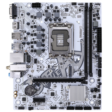 Mainboard Colorful BATTLE-AX H610M-E Wifi V21 White DDR4 | Intel H610, mATX, 2 khe DDR4
