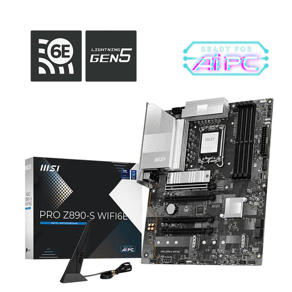  Mainboard MSI PRO Z890-S WIFI6E | Intel Z890, Socket LGA1851, ATX, 4 khe DDR5, Wi-Fi 6E 