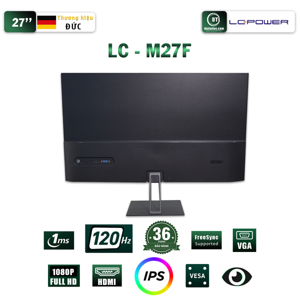  Màn hình Văn phòng LC-Power LC-M27F | 27 inch, FHD, 120Hz, IPS 