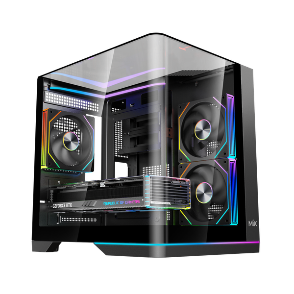  Thùng máy MIK G8 Nova X (M-ATX) Trần Kính (Không kèm Fan) 