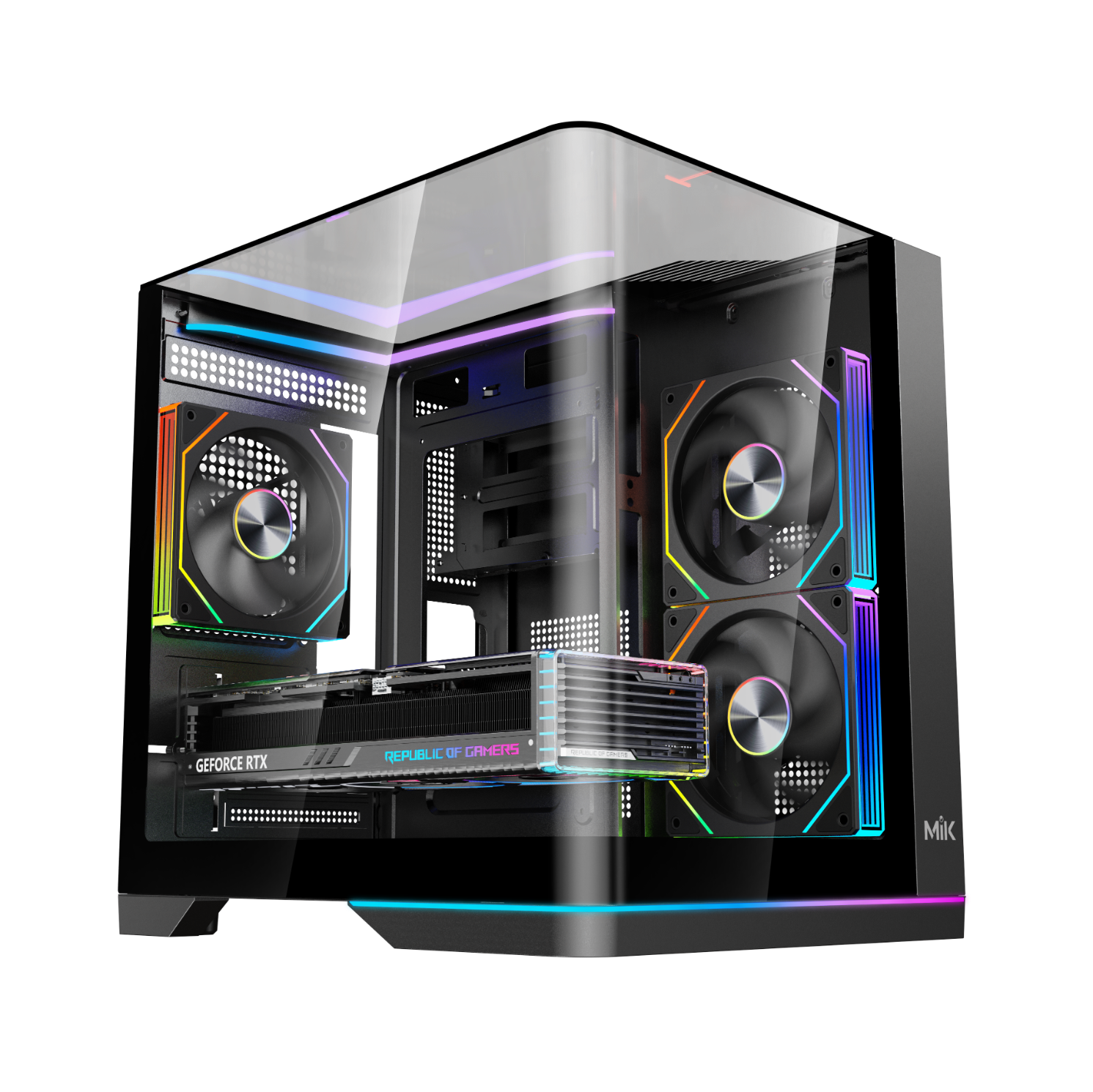 Thùng máy MIK G8 Nova X (M-ATX) Trần Kính (Không kèm Fan)