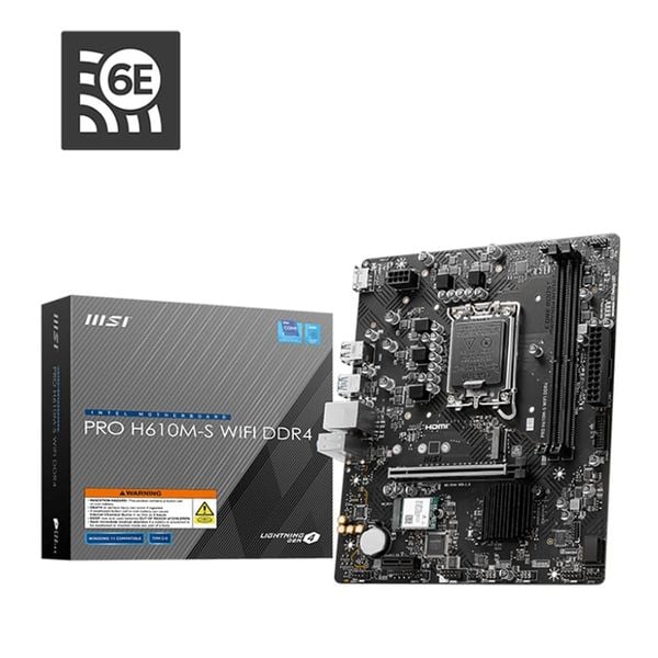  Mainboard MSI H610M PRO H610M-S Wifi DDR4 | LGA 1700, mATX, 2 khe RAM 