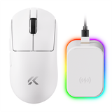  Chuột Gaming Không Dây MCHOSE A7 V2 Ultra Wireless - White - 3 Modes 