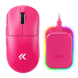  Chuột Gaming Không Dây MCHOSE A7 V2 Ultra Wireless - Rose Red - 3 Modes 