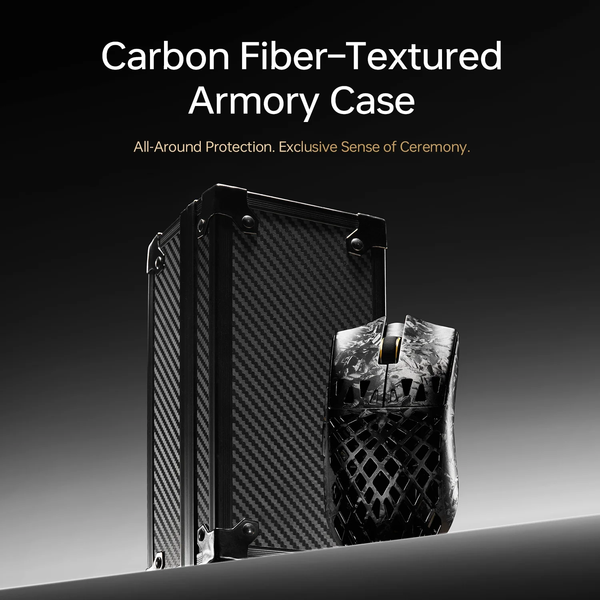  Chuột Gaming Không Dây ATK Blazing Sky Ghost Ultimate Hollow Carbon Fiber | 3 Mode, Đen 