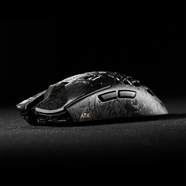  Chuột Gaming Không Dây ATK Blazing Sky Ghost Ultimate Hollow Carbon Fiber | 3 Mode, Đen 