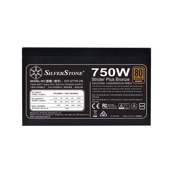  [Cũ] Nguồn máy tính SilverStone ST750F-PB 750W 80Plus Bronze | BH 3T STAR 
