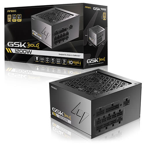  Nguồn máy tính Antec GSK 1200 ATX3.1 1200W 80 Plus Gold | Full Range, Full Modular, PCIe 5.1, ATX 