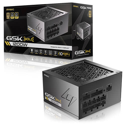 Nguồn máy tính Antec GSK 1200 ATX3.1 1200W 80 Plus Gold | Full Range, Full Modular, PCIe 5.1, ATX