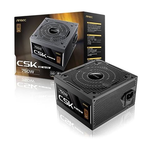 Nguồn máy tính Antec CSK DC 750 750W 80 Plus Bronze | Non-Modular, ATX 12V 2.52, 12V-2x6, Đen
