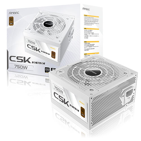 Nguồn máy tính Antec CSK DC 750 750W 80 Plus Bronze | Non Modular, PCIe 5.1, ATX, Trắng