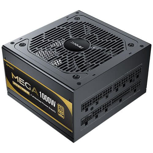  Nguồn máy tính Antec MEGA 1000 Gold 1000W | 80 Plus Gold, ATX 3.1, PCIe 5.1, Full Modular, Đen 