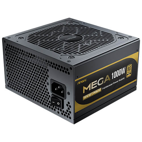  Nguồn máy tính Antec MEGA 1000 Gold 1000W | 80 Plus Gold, ATX 3.1, PCIe 5.1, Full Modular, Đen 