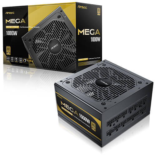  Nguồn máy tính Antec MEGA 1000 Gold 1000W | 80 Plus Gold, ATX 3.1, PCIe 5.1, Full Modular, Đen 