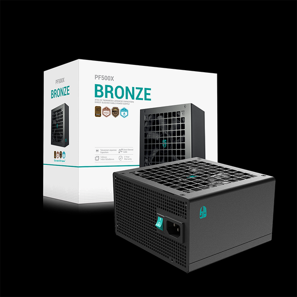  Nguồn máy tính Deepcool PF500X 500W 80 Plus Bronze | ATX12V V2.52, Active PFC, 120mm, 230V 