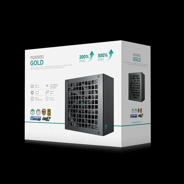  Nguồn máy tính Deepcool PQ1000G 1000W 80 Plus Gold | ATX12V V3.1, Active PFC, FDB 120mm 