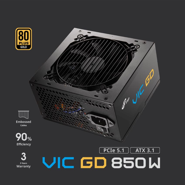  Nguồn máy tính FSP VIC GD 850 850W 80 Plus Gold | ATX 3.1, PCIe 5.1, Full Range, Đen 