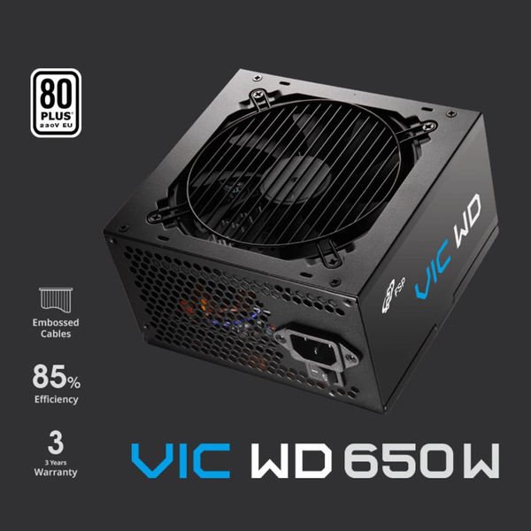  Nguồn máy tính FSP VIC WD 650 650W 80 Plus White | ATX12V V2.53, HDB Fan 120mm, Active PFC 