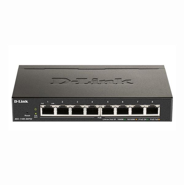  Switch 8 Port POE D-Link DGS-1100-08PV2 10/100/1000Mbps 
