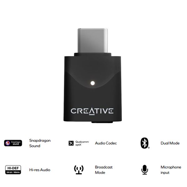  USB Truyền Âm Thanh Bluetooth Creative BT-W6 aptX Lossless 5.4 (70SA021000000) 