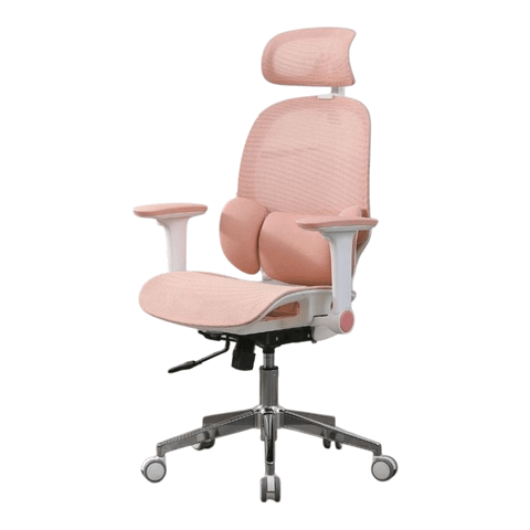 Ghế công thái học OEM E3 Lite | Hồng, 150kg, Chân xoay, Lưng lưới