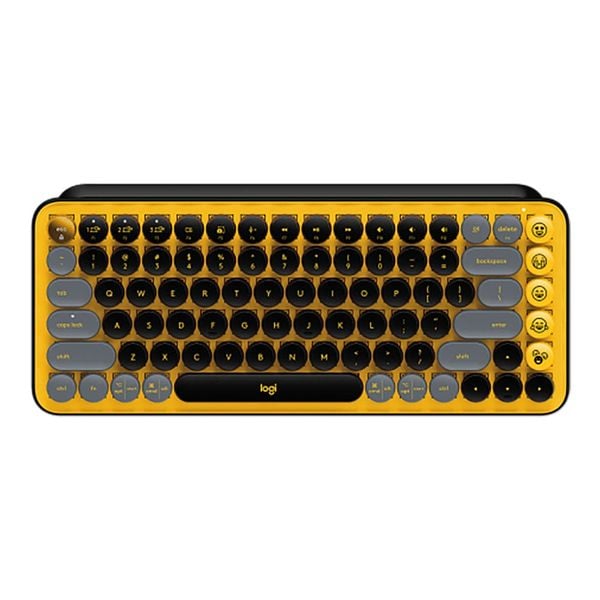  Bàn phím cơ Gaming Không Dây Logitech POP Keys Wireless Bluetooth Blast Yellow | Brown Switch, Vàng/Đen (920-010577) 