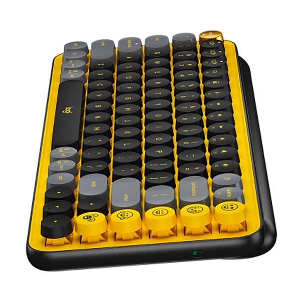  Bàn phím cơ Gaming Không Dây Logitech POP Keys Wireless Bluetooth Blast Yellow | Brown Switch, Vàng/Đen (920-010577) 