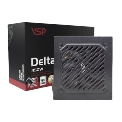  Nguồn máy tính Vsp Delta P450 450W (Cáp Dẹt Đen) (M) | Cáp Dẹt, ATX 