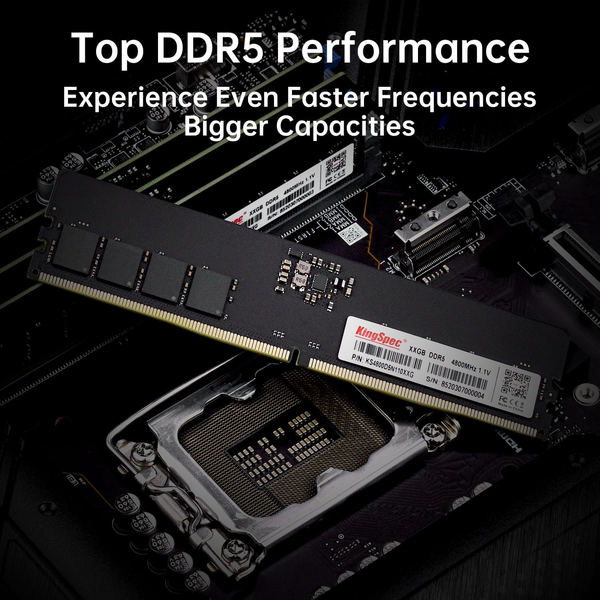  RAM PC KingSpec 16GB DDR5 | (1x16GB), 4800MHz, Intel/AMD K4800D5P11016G 