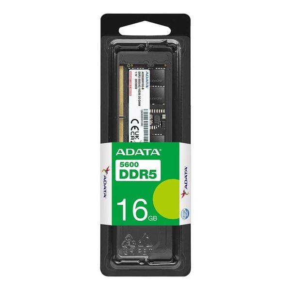  RAM Laptop ADATA 16GB DDR5 5600MHz SO-DIMM (AD5S560016G-S) | On-Die ECC, 262-Pin 