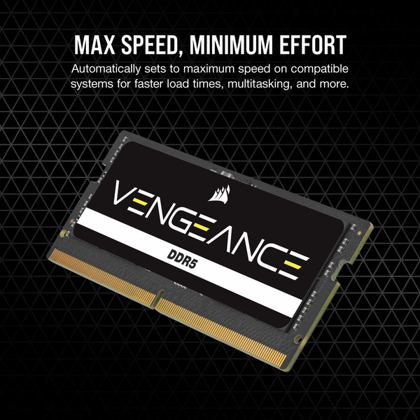  RAM Laptop Corsair Vengeance 16GB DDR5 Black | (1x16GB), 5600MHz CMSX16GX5M1A5600C48 
