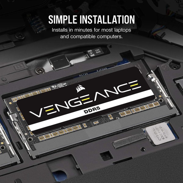  RAM Laptop Corsair Vengeance 16GB DDR5 Black | (1x16GB), 5600MHz CMSX16GX5M1A5600C48 